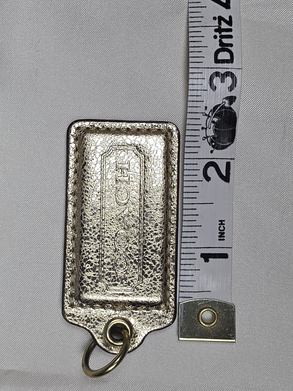 Authentic Coach Leather Hangtag Replacement Purse Charm Fob - Gold (Tag Only)